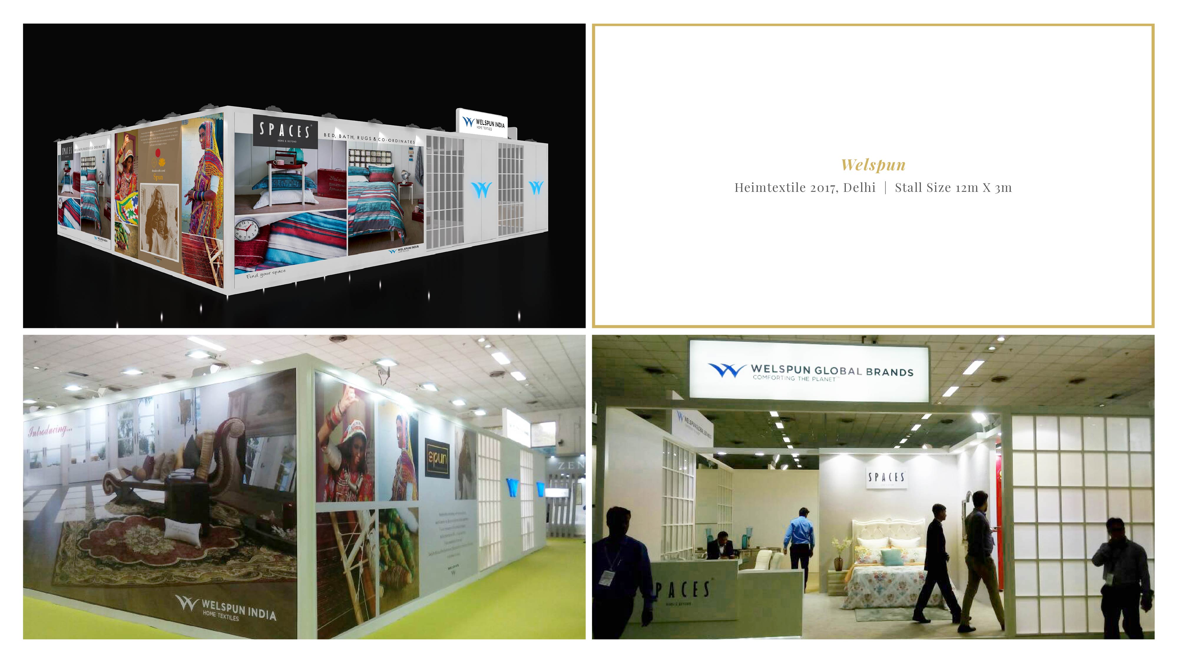 Welspun India Ltd Exhibition stall design by Vasant creative