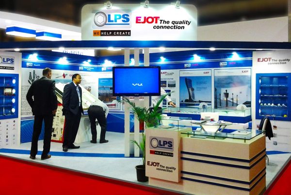 Roof India expo booth design by Vasant Creative