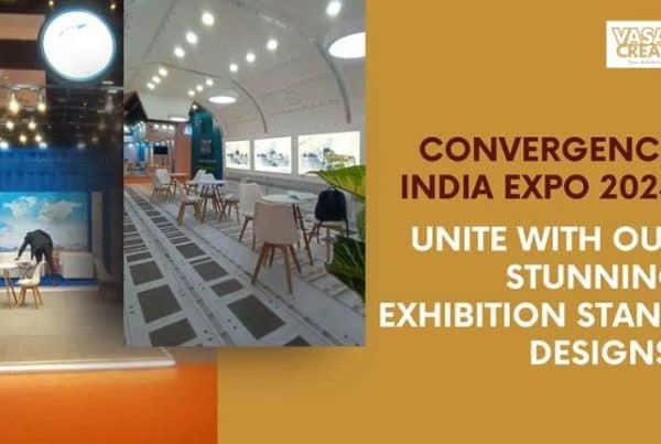 Creative exhibition designs displayed at Convergence India Expo 2023.