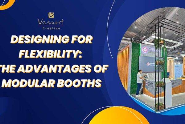 A modern exhibition booth showcasing the advantages of modular design.