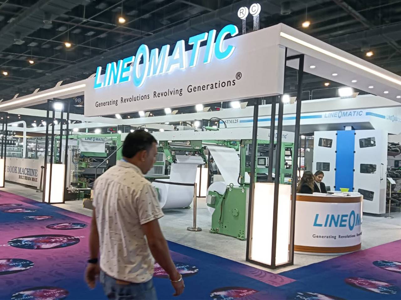 Line O Matic exhibition booth designed and built by Vasant Creative