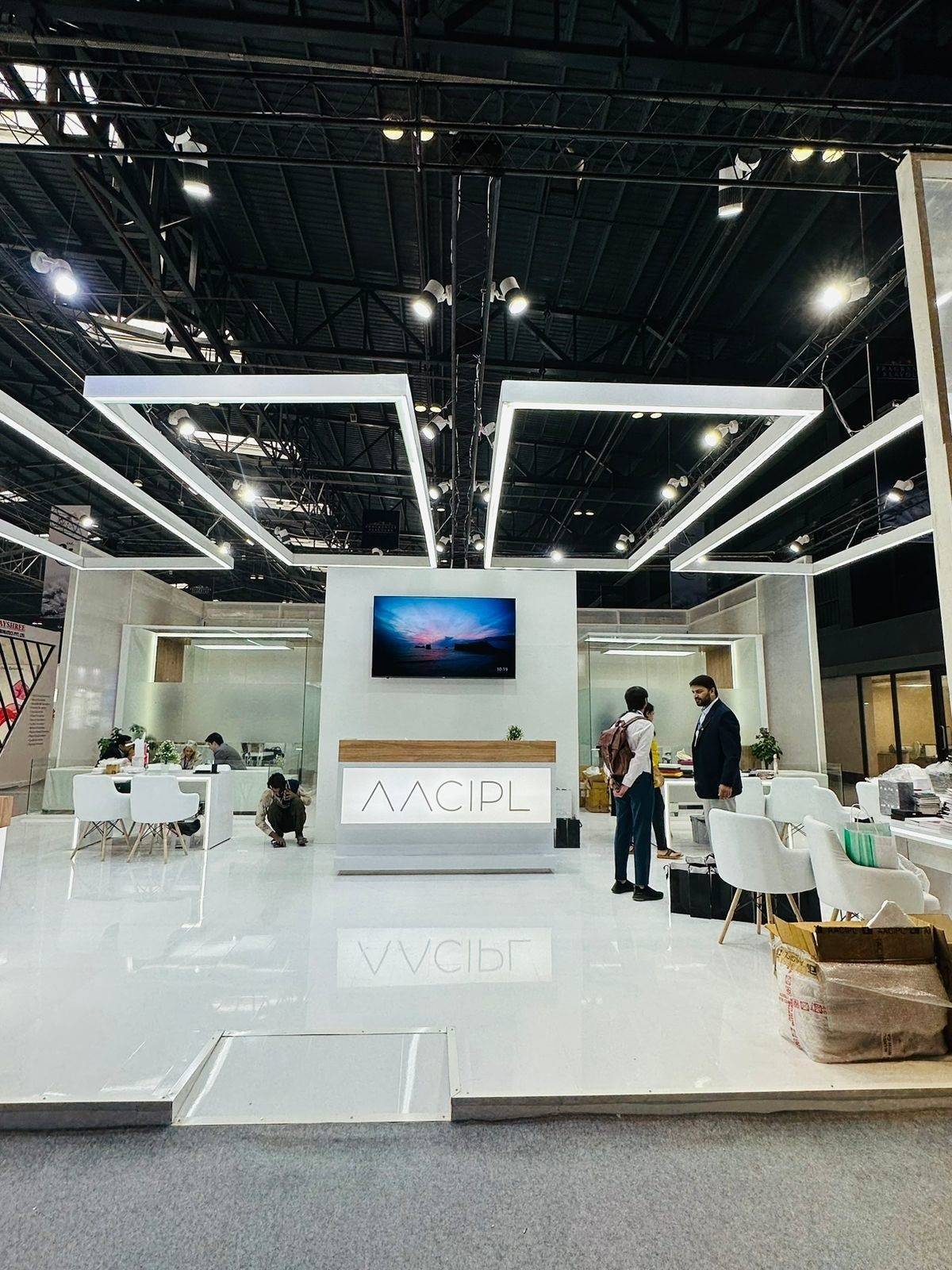 Inside the Associate Allied Chemicals exhibition stall designed and executed by Vasant Creative