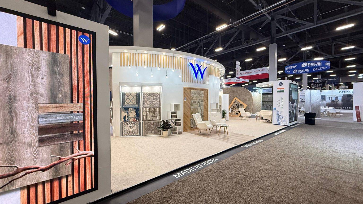 Welspun exhibition booth at The International Surface Event (TISE), Las Vegas, USA — by Vasant Creative