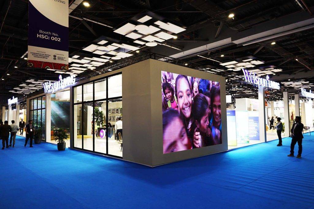 Welspun Living exhibition booth designed and executed by Vasant Creative