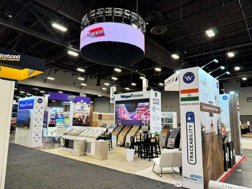 Welspun exhibition stand at The International Surface Event, Las Vegas — by Vasant Creative